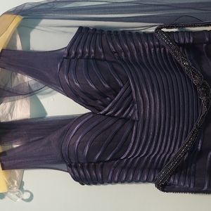 Navy blue evening gown